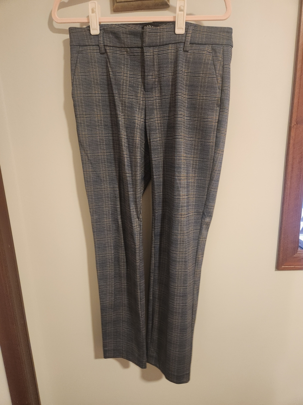 Gray, Blue, Khaki Plaid Dress Pants